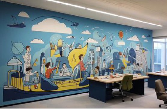 宜兴办公室墙绘的特点。
