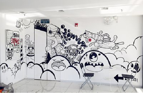 宜兴手绘墙并非传统涂鸦。